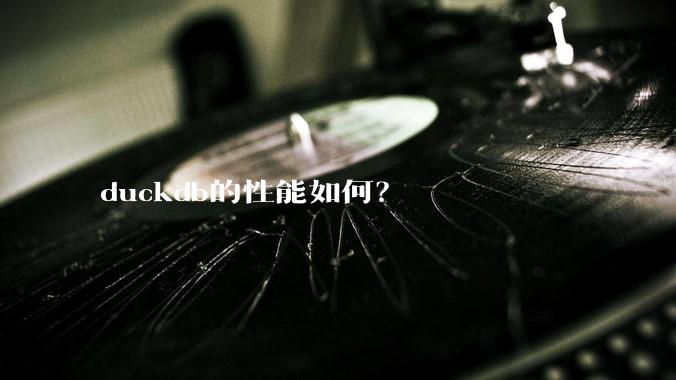 duckdb的性能如何？